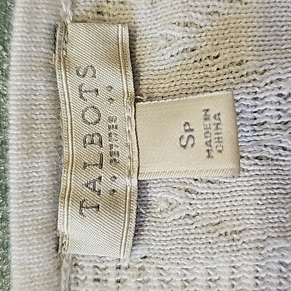TALBOTS NWT, White pop Over, and Sweater size Petite small. Staple to wardrobe. - Picture 2 of 13
